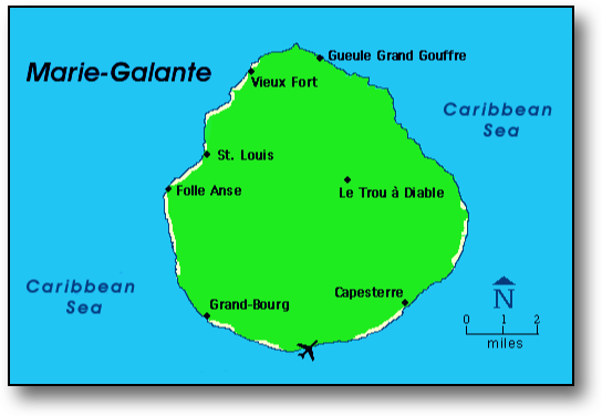 Marie-Galante, Map, Carte, French West Indies, French Caribbean International