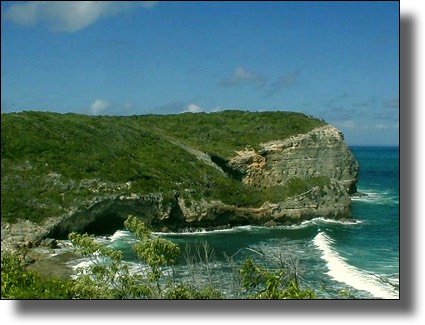 Coastal cove, Marie-Galante, Guadeloupe, French West Indies, Caribbean Island
