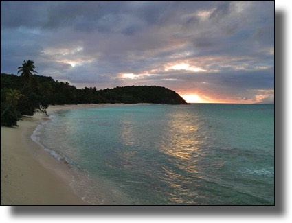 sunrise on the sea, Marie-Galante, Guadeloupe, French West Indies, Caribbean Island