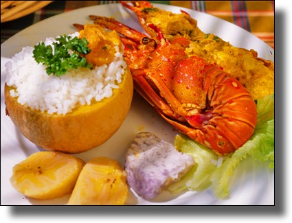 Crayfish, ecrivisses, ouassous, creole cuisine, Martinique, French West Indies, French Caribbean International