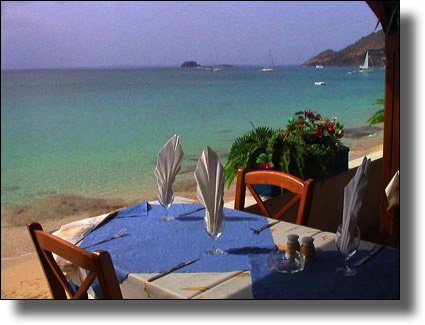 St. Martin, Saint Martin, Sint Maarten, St. Marteen seaside restaurant, dining